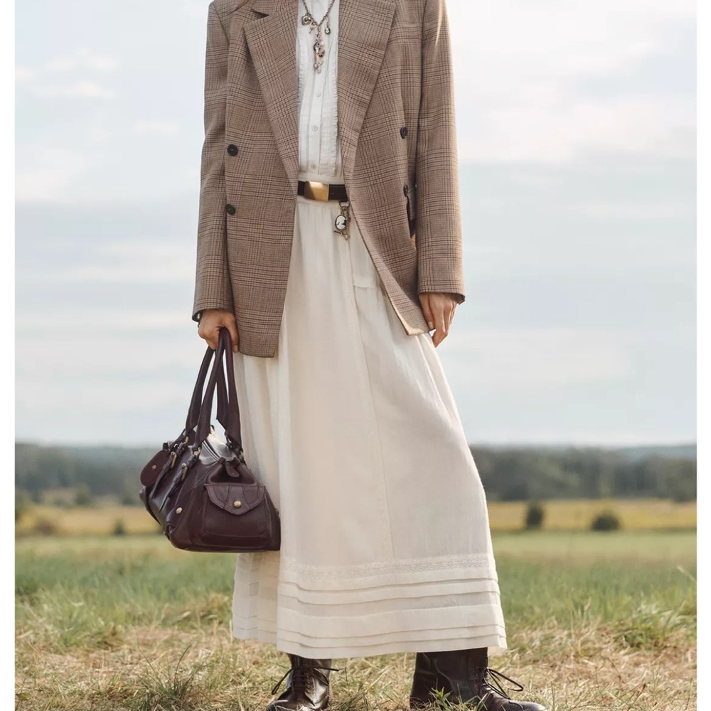 NWT Zara Limited Edition Lace and Wool Midi Skirt